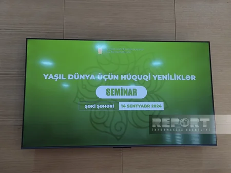 Şəkidə “Yaşıl dünya üçün hüquqi yeniliklər” adlı seminar keçirilib