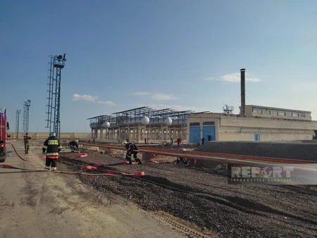 FHN SOCAR-ın Qaz Emalı Zavodunda yanğın-taktiki təlim keçirib
