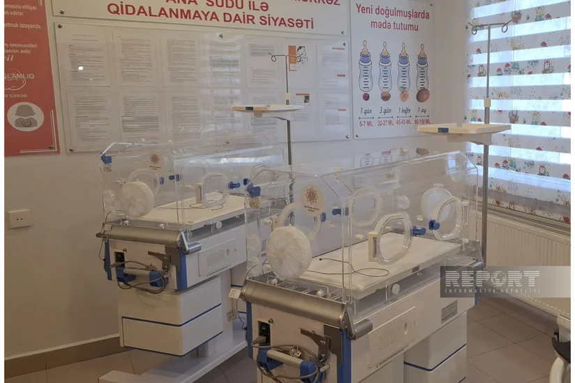 Heydər Əliyev Fondunun dəstəyi ilə Gəncə Perinatal Mərkəzə son model ultrason cihaz və yeni küvəzlər verilib - VİDEO