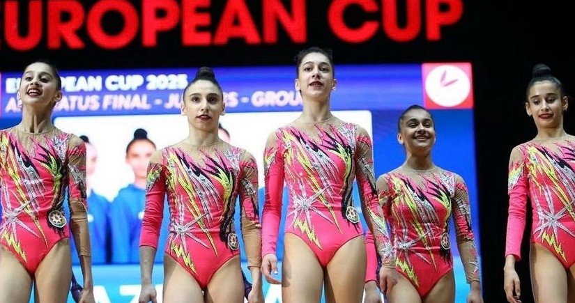 Azərbaycanın bədii gimnastika millisi Avropa Kubokunda bürünc medal qazanıb