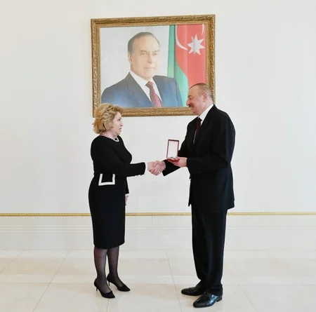 Президент Ильхам Алиев принял председателя Совета Федерации Федерального Собрания РФ