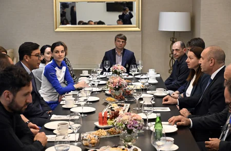 Bolqarıstan Prezidenti və xanımı Milli Gimnastika Arenası ilə tanış olublar