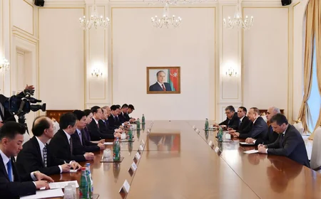 ​İlham Əliyev Çinin Dövlət Şurası sədrinin birinci müavinini qəbul edib