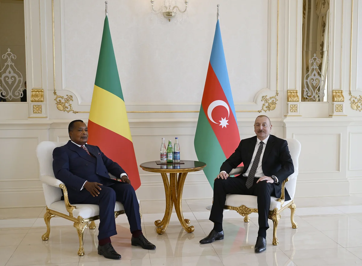 Azerbaijani and Congolese presidents hold one-on-one meeting