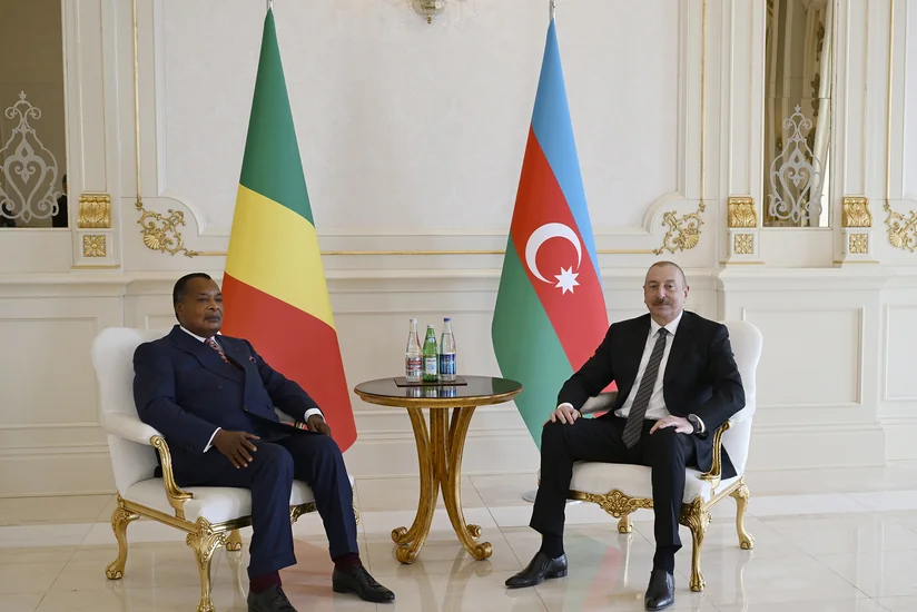 Azerbaijani and Congolese presidents hold one-on-one meeting