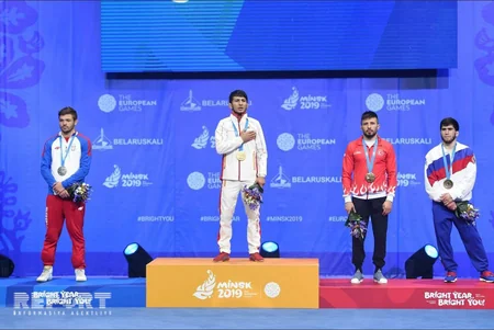 Minsk 2019: Mahir Amiraslanov claims Azerbaijans first wrestling gold