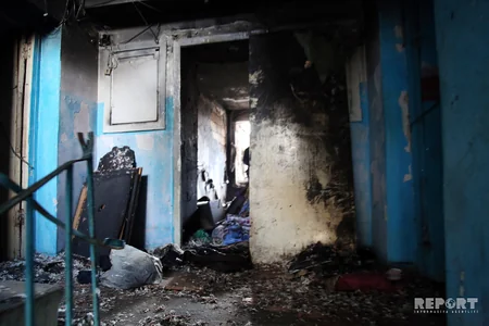 Bakıda yataqxanada baş verən yanğın söndürülüb - YENİLƏNİB - FOTO