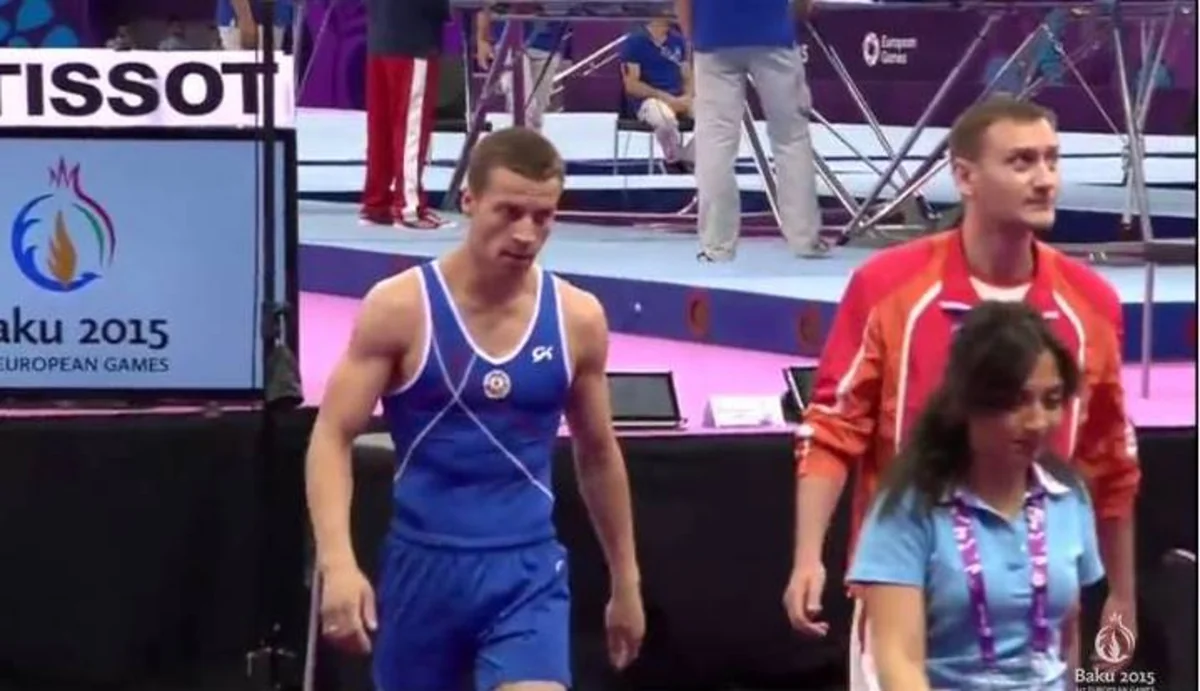 Azərbaycan gimnastı İlya Qrişunin ​Bakı 2015də bürünc medal qazanıb