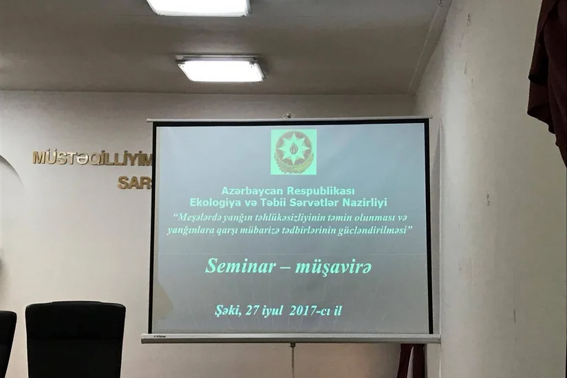 Şəkidə meşələrdə yanğın təhlükəsizliyinin qorunması mövzusunda seminar-müşavirə keçirilib