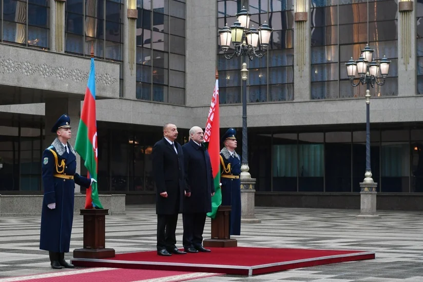 Official welcome ceremony held for President Ilham Aliyev in Minsk