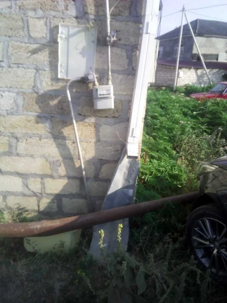 Qusarda avtomobil qaz xəttini zədələyib