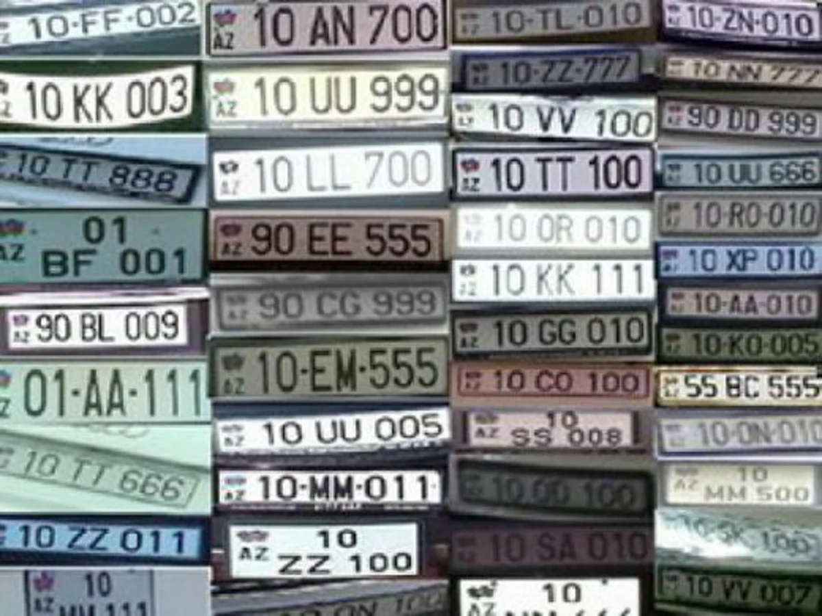 Azərbaycanda avtomobil nömrələrini qanunsuz yolla satmaq istəyən 5 nəfər saxlanılıb