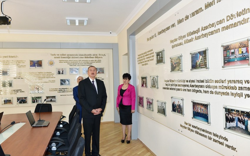 ​Prezident İlham Əliyev 189-190 nömrəli orta məktəbdə yaradılan şəraitlə tanış olub