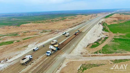 Ağdam-Füzuli avtomobil yolunun inşası sürətlə davam etdirilir