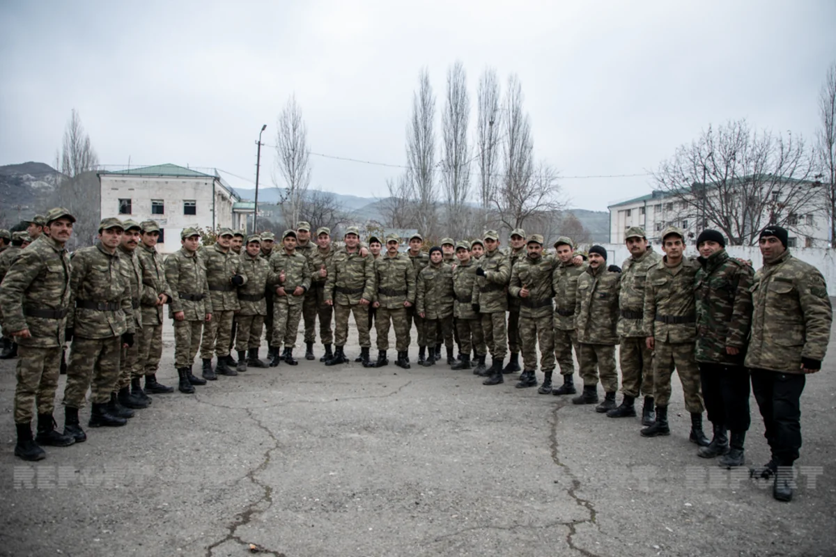 Qubadlıda xidmət edən qalib ordunun əsgərləri