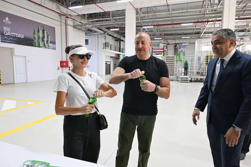 Prezident və Birinci xanım Kəlbəcərdə İstisu Mineral su zavodunun açılışında iştirak ediblər - YENİLƏNİB