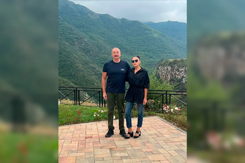 Mehriban Əliyeva Kəlbəcər və Laçından paylaşım edib