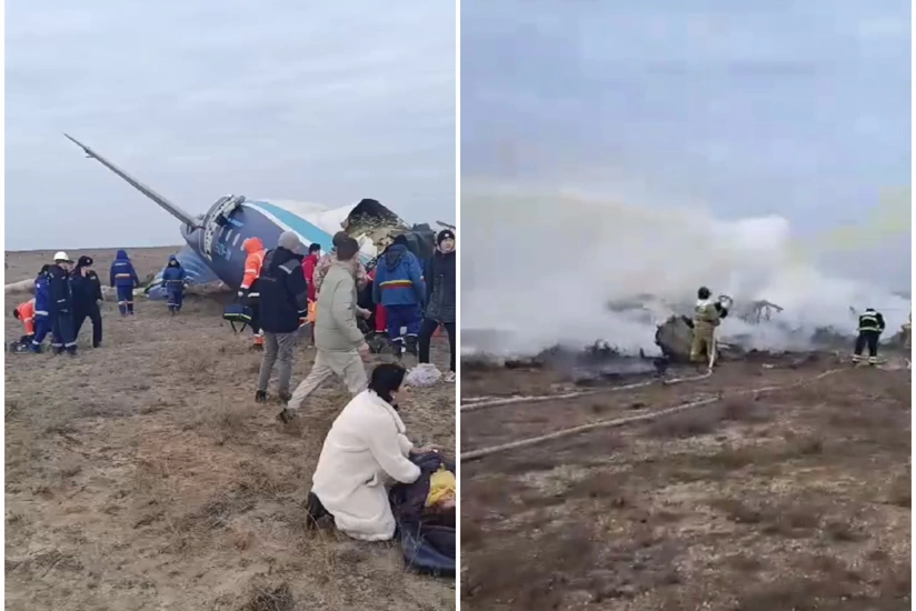 В результате падения самолета AZAL в Актау выжили 12 человек