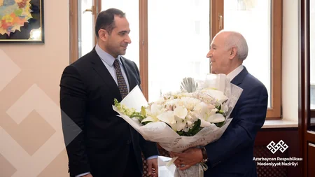 Nazir müavini 75 yaşlı Xalq artisti ilə görüşüb