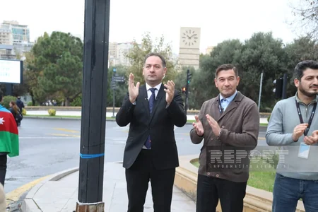 Bakıda hərbi orkestrlərin müşayiəti ilə Zəfər yürüşü keçirilib - YENİLƏNİB