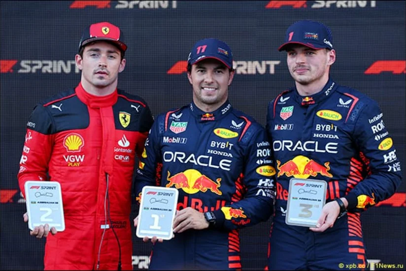 Formula 1: Elnur Məmmədli sprint yarışının qaliblərini mükafatlandırıb
