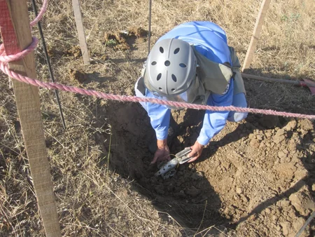 Tərtərdə 2 ədəd Qrad raketinin mühərrik hissəsi tapılıb