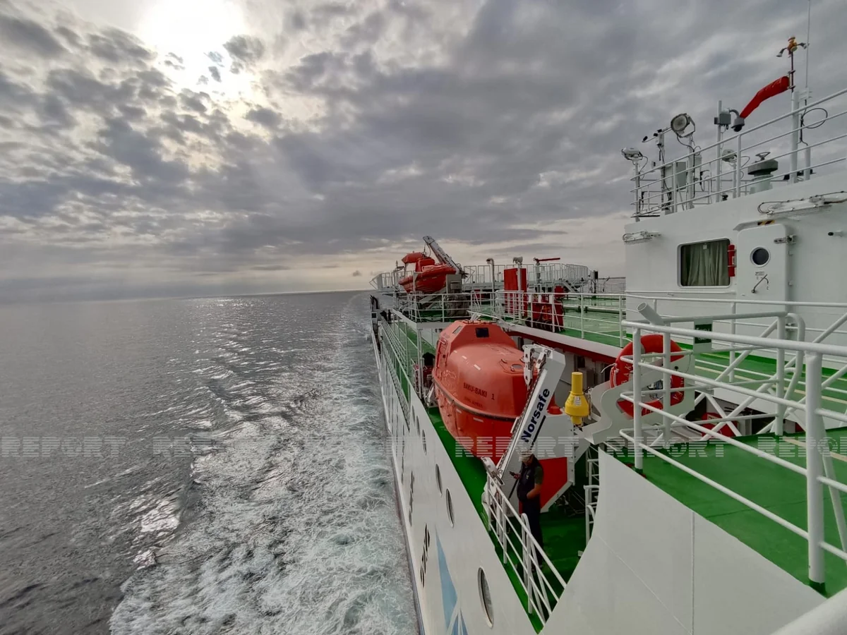 Strong wind blocks navigation in Caspian Sea