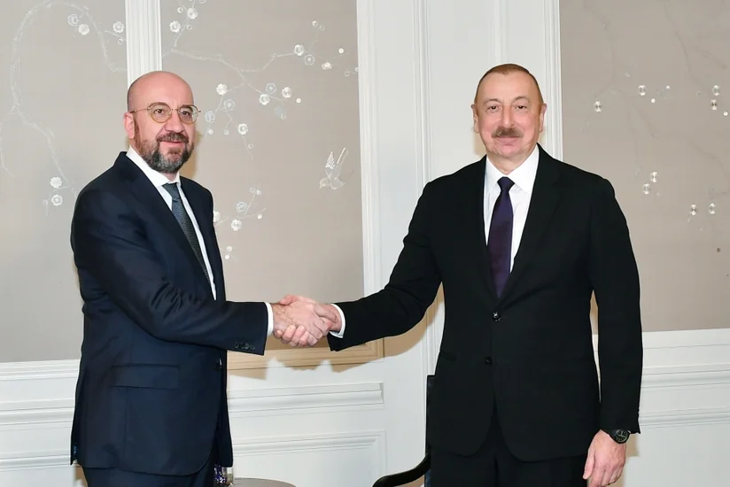 В Мюнхене состоялась встреча президента Ильхама Алиева с президентом Совета Европейского Союза