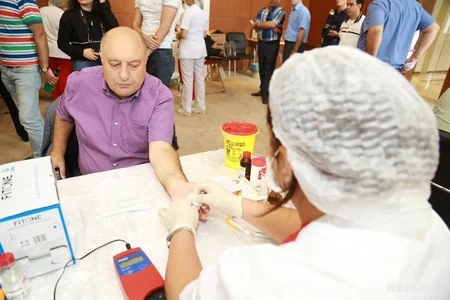 YAP-da qanvermə aksiyası keçirilib - FOTO