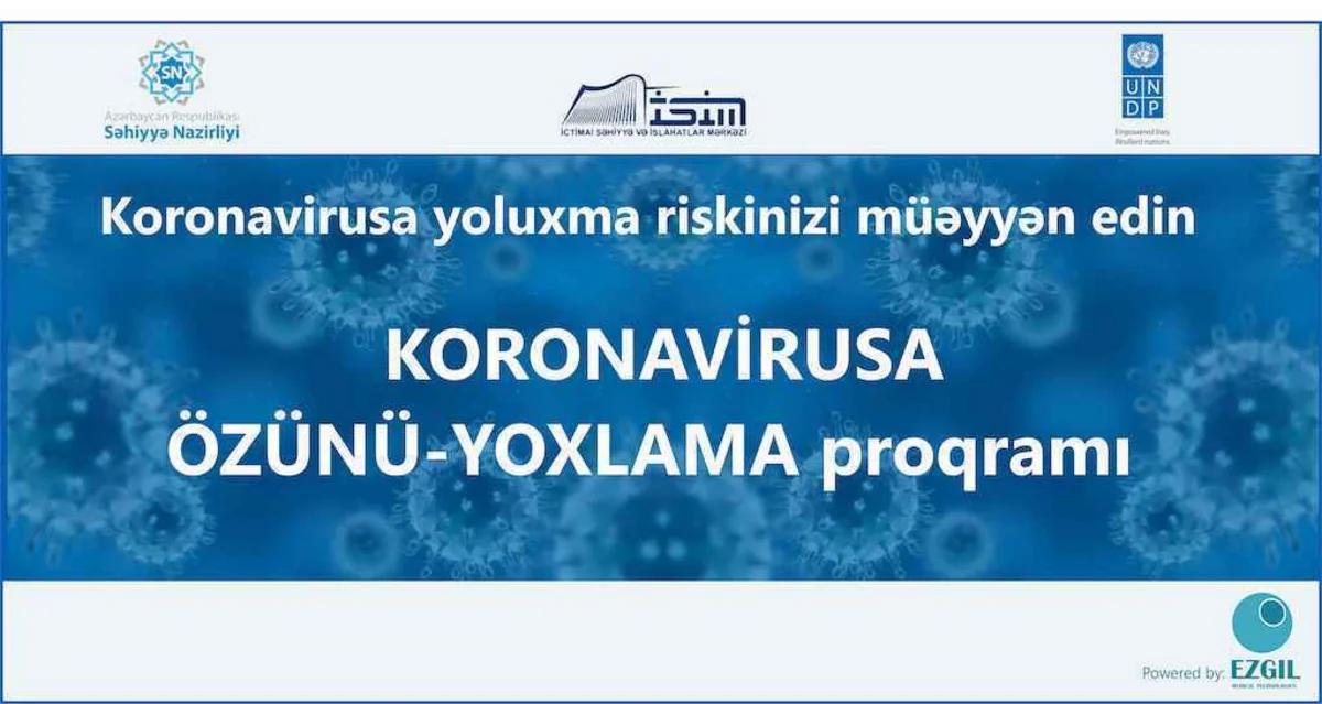 “Koronavirusa görə özünü yoxla” proqramı istifadəyə verildi