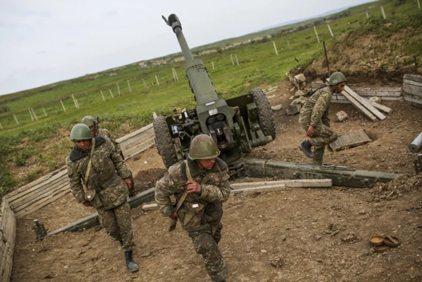 Armenian artillery servicemen mistakenly bomb their military units