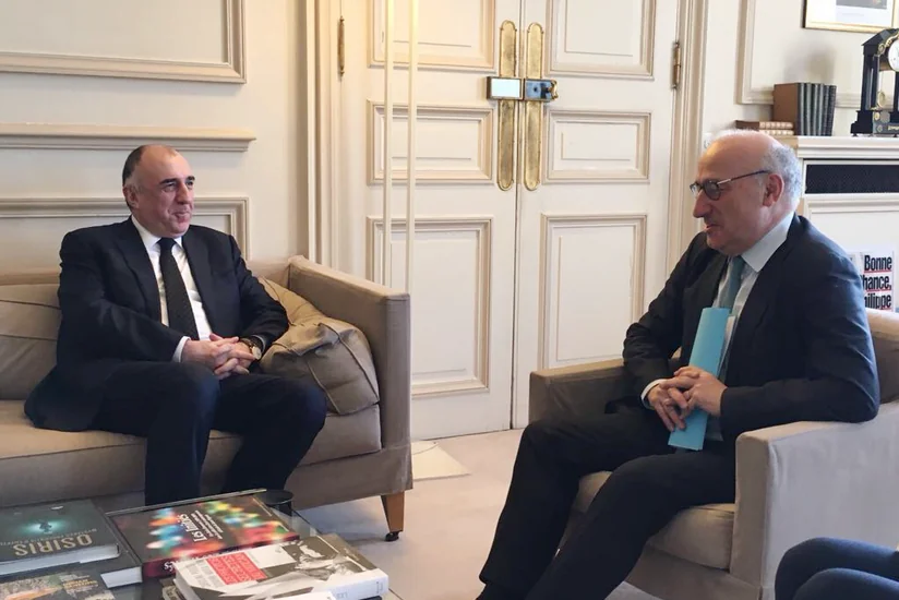 Elmar Məmmədyarov Qarabağ münaqişəsini Fransa prezidentinin müşaviri ilə müzakirə edib