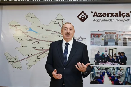 President Ilham Aliyev attended opening of Gabala branch of Azerkhalcha OJSC