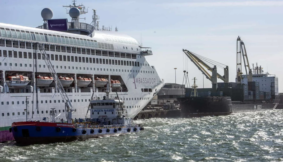 Cruise liner collides with cargo ship in Cape Town harbour