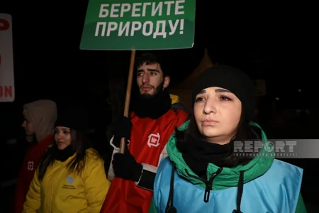 Акция на дороге Ханкенди-Лачын продолжается, протестующие требуют положить конец экотеррору