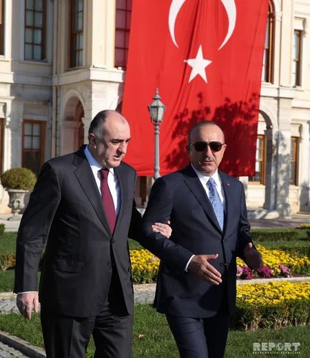 İstanbulda Azərbaycan və Türkiyənin xarici işlər nazirlərinin görüşü olub - FOTO - VİDEO