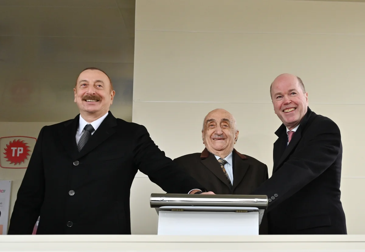 President Ilham Aliyev attends Azeri Central East jacket sail-away ceremony