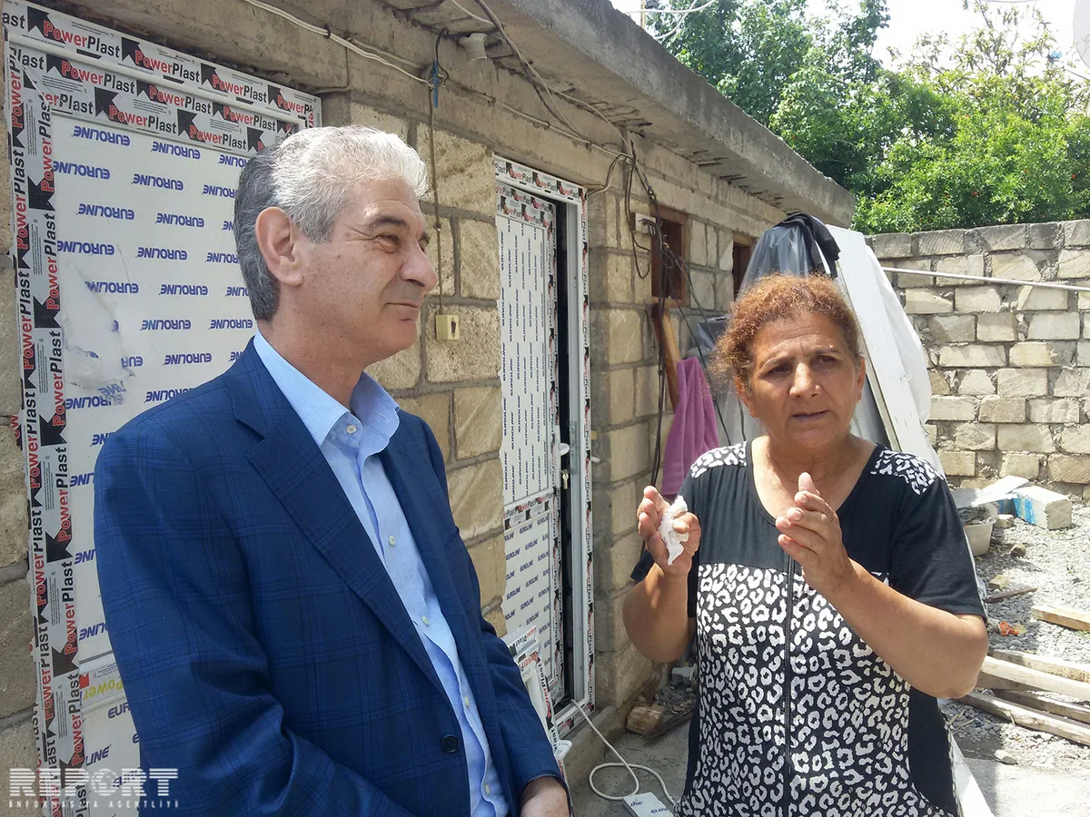 Əli Əhmədov Tərtərə gedib, aprel döyüşlərindən sonra görülən işlərlə tanış olub - FOTO