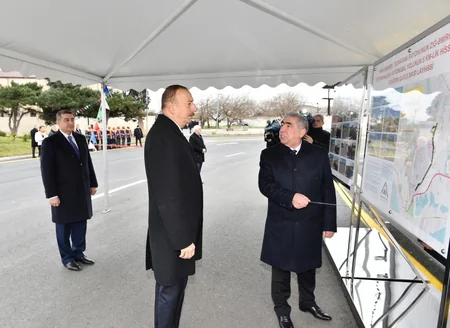 Prezident Sabunçu və Suraxanı rayonlarında yenidən qurulan avtomobil yollarının açılışında iştirak edib - YENİLƏNİB