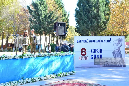 Zəfər Günü münasibətilə Qərb bölgəsinin bir çox rayonlarında təntənəli tədbirlər keçirilib