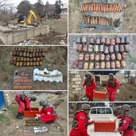 Ağstafada 139 ədəd partlamamış mina tapılıb