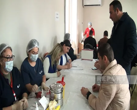 Kürdəmirdə talessemiya xəstələri üçün qanvermə aksiyası keçrilib
