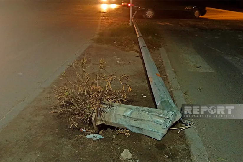 Sumqayıtda yol qəzası olub, infrastruktura ciddi ziyan dəyib