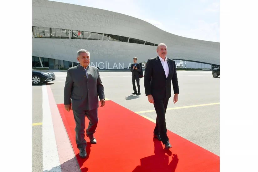 Azərbaycan və Tatarıstan liderləri birlikdə Zəngilan aeroportundan Bakıya yola düşüblər