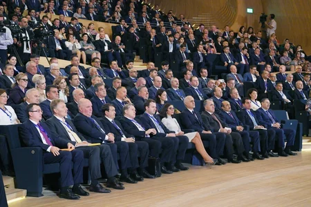 Presidents of Azerbaijan and Russia attend  official opening of 9th Azerbaijan-Russia Interregional Forum