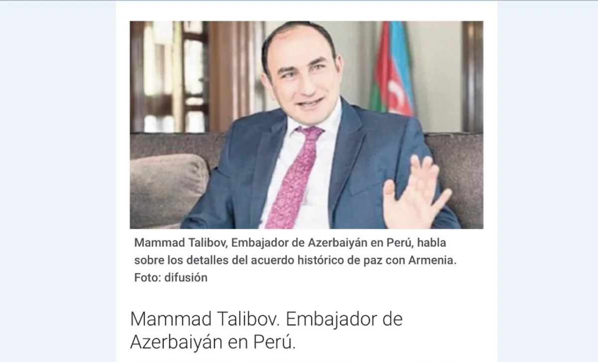 Peru mətbuatında birgə bəyanat barədə danışılıb