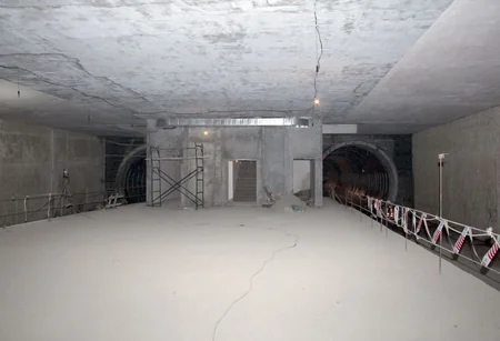 Metronun “Bənövşəyi xətt”inin 3-cü stansiyasında tikinti işləri davam edir
