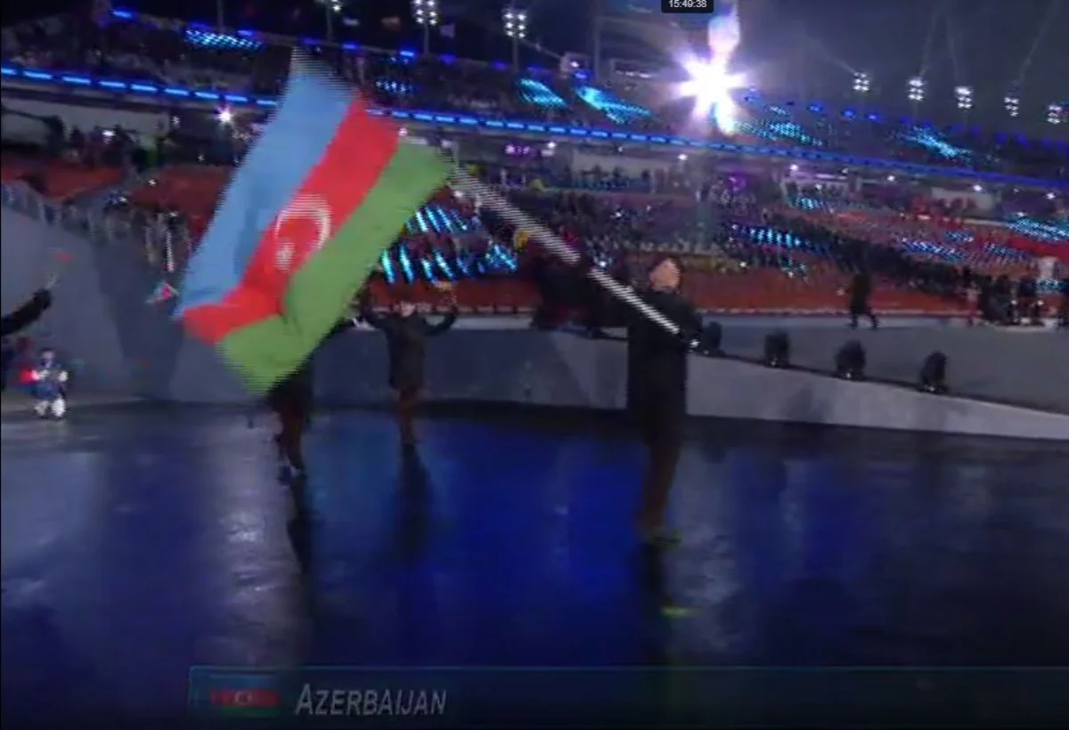 Qış Olimpiya Oyunlarının Açılış mərasimində Azərbaycan nümayəndə heyətinin keçidi olub - VİDEO