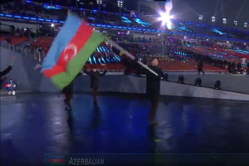Qış Olimpiya Oyunlarının Açılış mərasimində Azərbaycan nümayəndə heyətinin keçidi olub - VİDEO