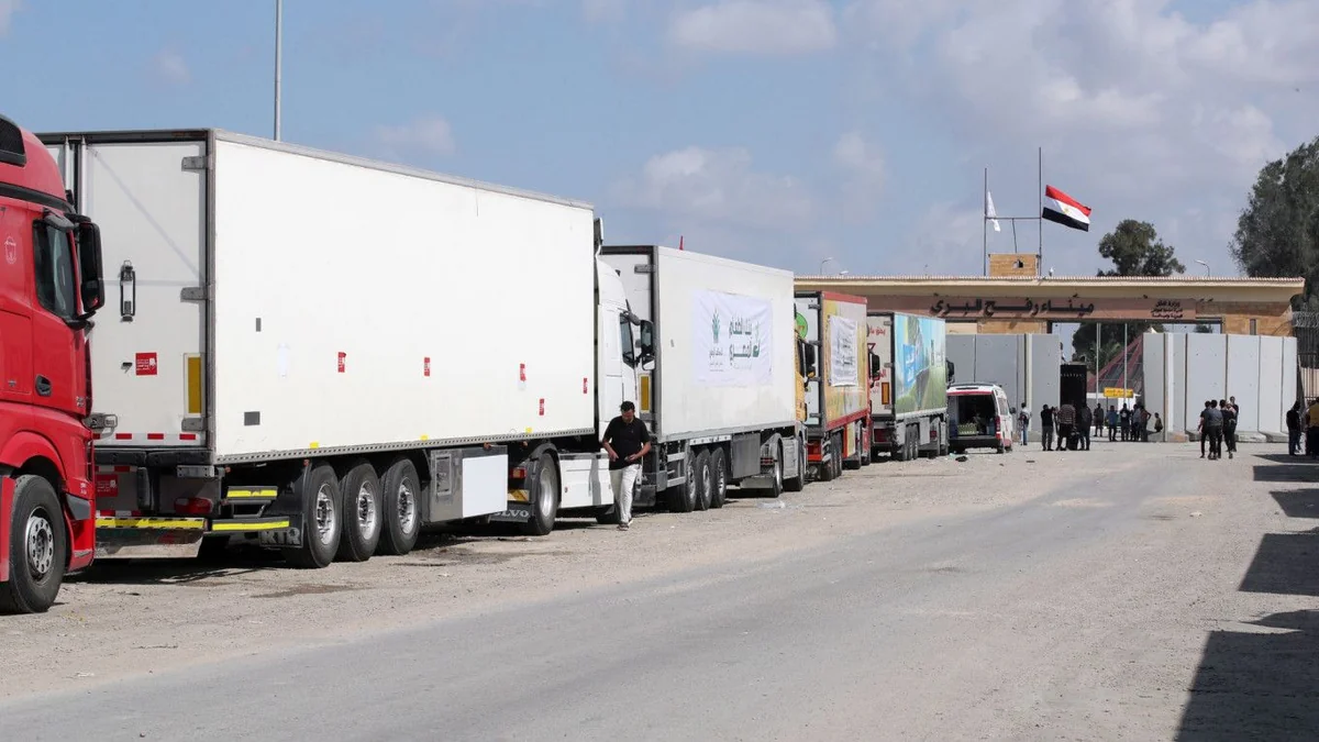 Qəzzanın şimalına 50 yük maşınından ibarət humanitar yardım çatdırılıb